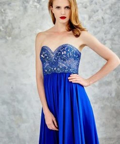 Angela & Alison - 71065 Strapless Beaded Empire Gown 10 Angela & Alison - 71065 Strapless Beaded Empire Gown