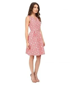 Adrianna Papell - 13262110 Split Neck Floral A-Line Dress Cocktail Dresses