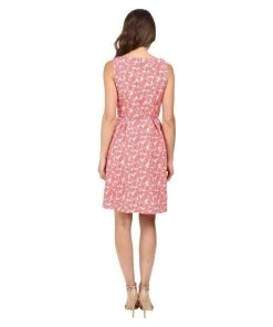 Adrianna Papell - 13262110 Split Neck Floral A-Line Dress Cocktail Dresses