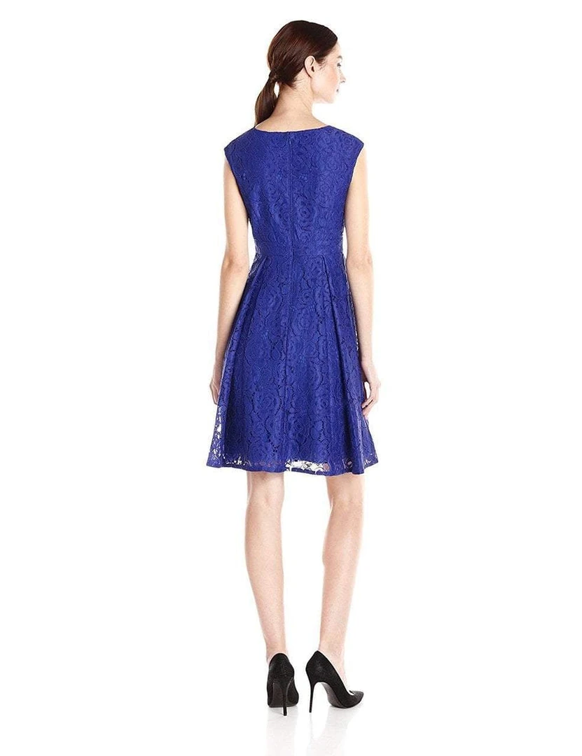 Adrianna Papell - 14251870 Lace V-Neck A-Line Dress 4 Adrianna Papell - 14251870 Lace V-Neck A-Line Dress