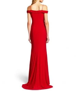 Adrianna Papell - 191916940 Off-Shoulder Empire Pleated Dress