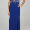 Adrianna Papell - 231M11860 Metallic Beaded Jersey Gown Formal Gowns