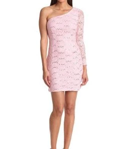 Adrianna Papell - 231M31460 Long Sleeve Asymmetrical Dress Cocktail Dresses