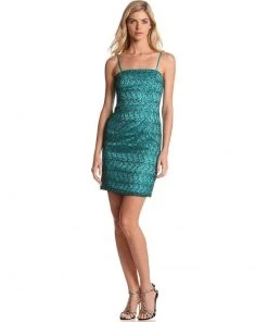 Adrianna Papell - 41872340 Strapless Sequined Lace Cocktail Dress Cocktail Dresses