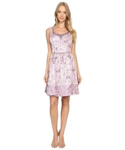 Cocktail Dresses Adrianna Papell - 41919570 Metallic Jacquard Floral Cocktail Dress