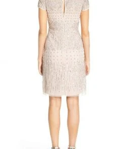 Cocktail Dresses Adrianna Papell - 41926810 Cap Sleeve Rivulet Beaded Sheath Dress 16 Cocktail Dresses Adrianna Papell - 41926810 Cap Sleeve Rivulet Beaded Sheath Dress