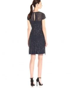 Cocktail Dresses Adrianna Papell - 41926810 Cap Sleeve Rivulet Beaded Sheath Dress 13 Cocktail Dresses Adrianna Papell - 41926810 Cap Sleeve Rivulet Beaded Sheath Dress
