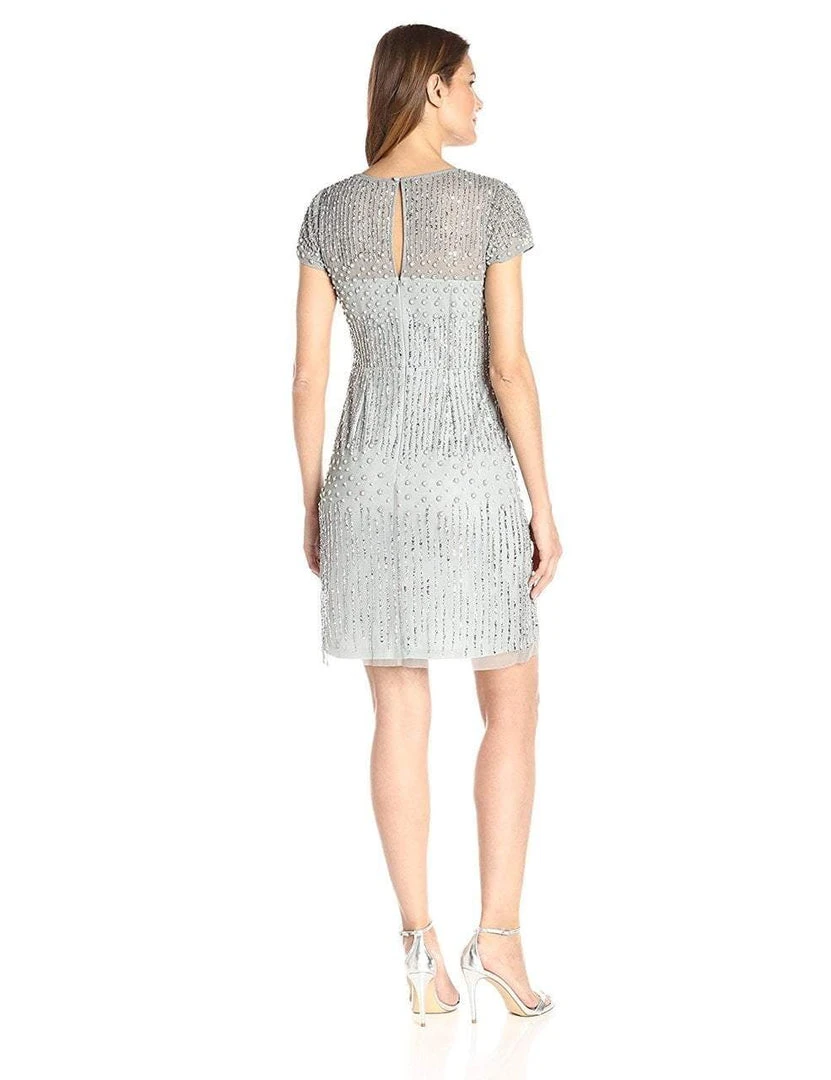 Cocktail Dresses Adrianna Papell - 41926810 Cap Sleeve Rivulet Beaded Sheath Dress 12 Cocktail Dresses Adrianna Papell - 41926810 Cap Sleeve Rivulet Beaded Sheath Dress