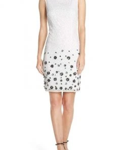 Adrianna Papell - 41931450 Sequin Bateau Sheath Dress