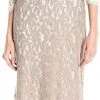 Adrianna Papell - 81907760 Quarter Sleeve Lace Gown - 1 Pc Ivory Taupe In Size 8 Available Mother Of The Bride