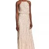 Formal Gowns Adrianna Papell - 91907930 Bedazzled Halter Blouson Sheath Dress