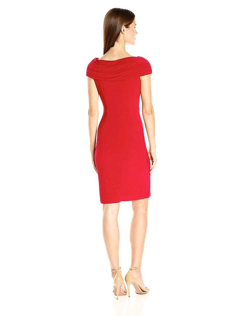 Adrianna Papell - AP1D100363 Off-Shoulder Jersey Sheath Dress 4 Adrianna Papell - AP1D100363 Off-Shoulder Jersey Sheath Dress