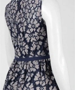 Cocktail Dresses Adrianna Papell - AP1D100671 Jewel Neck Floral Dress