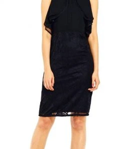 Adrianna Papell - AP1D100739 Flutter Paneled Cape Chiffon Dress Cocktail Dresses