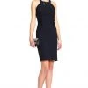 Adrianna Papell - AP1D100855 Embellished Halter Sheath Dress Cocktail Dresses