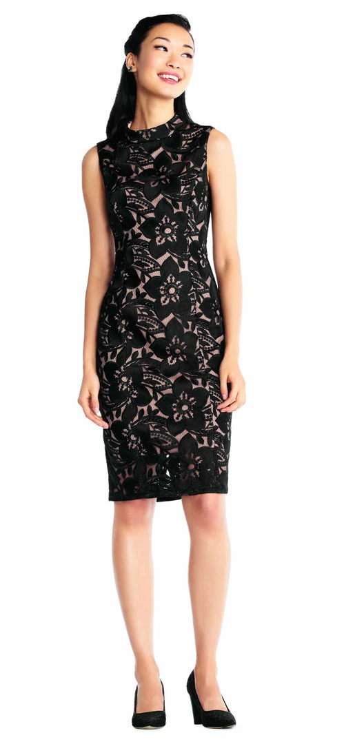 Adrianna Papell - AP1D101525 High Neck Floral Cocktail Dress Cocktail Dresses 5 Adrianna Papell - AP1D101525 High Neck Floral Cocktail Dress Cocktail Dresses