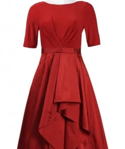 Adrianna Papell - AP1D101549 Bateau Jersey/Taffeta A-line Dress 12 Adrianna Papell - AP1D101549 Bateau Jersey/Taffeta A-line Dress