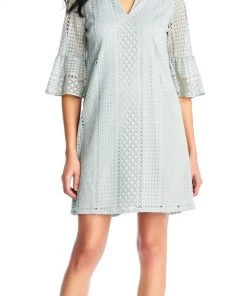 Adrianna Papell - AP1D102205 Striped Scoop A-Line Cocktail Dress