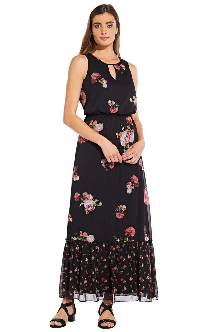 Formal Gowns Adrianna Papell - AP1D102546 Sleeveless Floral Print Chiffon Dress 3 Formal Gowns Adrianna Papell - AP1D102546 Sleeveless Floral Print Chiffon Dress