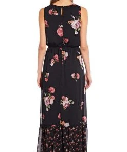 Formal Gowns Adrianna Papell - AP1D102546 Sleeveless Floral Print Chiffon Dress 6 Formal Gowns Adrianna Papell - AP1D102546 Sleeveless Floral Print Chiffon Dress