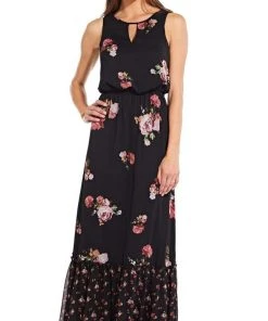 Formal Gowns Adrianna Papell - AP1D102546 Sleeveless Floral Print Chiffon Dress 7 Formal Gowns Adrianna Papell - AP1D102546 Sleeveless Floral Print Chiffon Dress