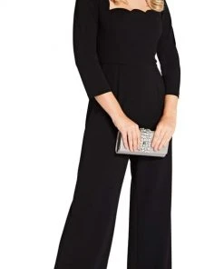 Adrianna Papell - AP1D102919 Scalloped Square Neck Jumpsuit 8 Adrianna Papell - AP1D102919 Scalloped Square Neck Jumpsuit