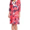 Adrianna Papell - AP1D103139 Floral Print Surplice V Neck A-Line Dress Cocktail Dresses 1 Adrianna Papell - AP1D103139 Floral Print Surplice V Neck A-Line Dress Cocktail Dresses