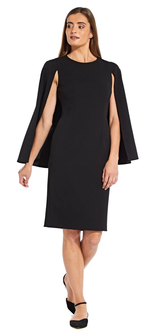 Adrianna Papell - AP1D103195 Jewel Cape Sleeve Cocktail Dress Cocktail Dresses 4 Adrianna Papell - AP1D103195 Jewel Cape Sleeve Cocktail Dress Cocktail Dresses