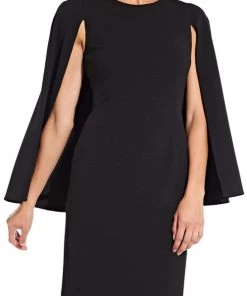 Adrianna Papell - AP1D103195 Jewel Cape Sleeve Cocktail Dress Cocktail Dresses 9 Adrianna Papell - AP1D103195 Jewel Cape Sleeve Cocktail Dress Cocktail Dresses