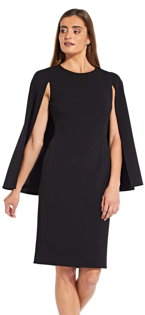 Adrianna Papell - AP1D103195 Jewel Cape Sleeve Cocktail Dress Cocktail Dresses 6 Adrianna Papell - AP1D103195 Jewel Cape Sleeve Cocktail Dress Cocktail Dresses