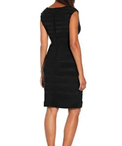 Adrianna Papell - AP1D103655 V Neck Bandage Fitted Dress