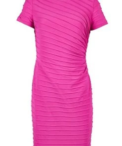 Adrianna Papell - AP1D103892 Jewel Neck Piping Detailed Dress Cocktail Dresses