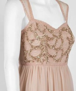 Adrianna Papell - AP1E200175 Bejeweled Semi-Sweetheart Chiffon Dress Formal Gowns