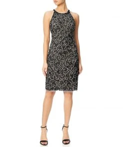 Adrianna Papell - AP1E200183 Swirl Motif Sheath Dress Cocktail Dresses