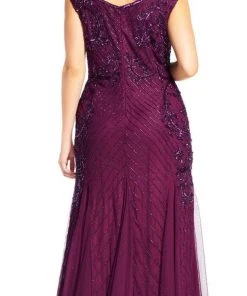 Adrianna Papell - AP1E200211 Sequined Keyhole Trumpet Gown