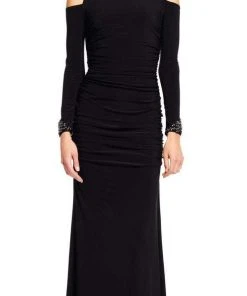 Adrianna Papell - AP1E200716 Cold Shoulder Ruched Evening Gown Formal Gowns