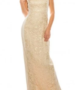 Adrianna Papell - AP1E200762 Embroidered Column Dress