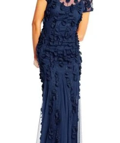 Adrianna Papell - AP1E200980 Embellished Illusion Bateau Sheath Dress Formal Gowns