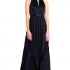 Adrianna Papell - AP1E201701 High Halter Keyhole Cutout Accordion Gown