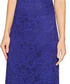 Adrianna Papell - AP1E201705 Lace Bateau A-Line Dress