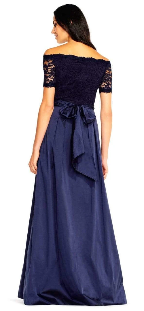 Formal Gowns Adrianna Papell - AP1E201965 Off-Shoulder Taffeta A-line Gown 5 Formal Gowns Adrianna Papell - AP1E201965 Off-Shoulder Taffeta A-line Gown