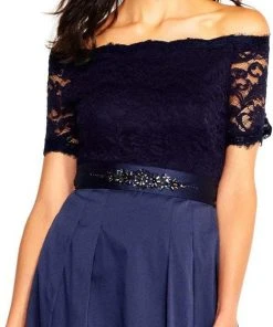 Formal Gowns Adrianna Papell - AP1E201965 Off-Shoulder Taffeta A-line Gown 7 Formal Gowns Adrianna Papell - AP1E201965 Off-Shoulder Taffeta A-line Gown