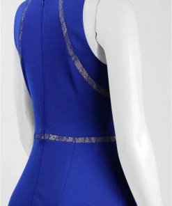 Formal Gowns Adrianna Papell - AP1E202052 Jewel Neck Fitted Jersey Gown