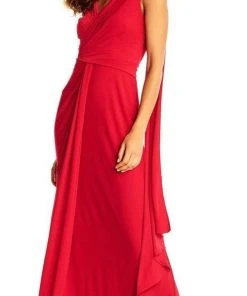 Adrianna Papell - AP1E202251 Gathered Bodice Draped Jersey Gown Formal Gowns