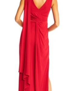 Adrianna Papell - AP1E202251 Gathered Bodice Draped Jersey Gown Formal Gowns