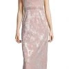 Adrianna Papell - AP1E203063 Pleated Jewel Metallic Knit Column Dress 1 Adrianna Papell - AP1E203063 Pleated Jewel Metallic Knit Column Dress