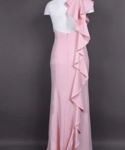 Adrianna Papell - AP1E203268 Ruffled High Neck Trumpet Dress