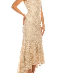 Adrianna Papell - AP1E203392 Lace V-Neck Dress 9 Adrianna Papell - AP1E203392 Lace V-Neck Dress