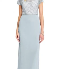 Formal Gowns Adrianna Papell - AP1E203629 Bead Embellished Jewel Evening Gown