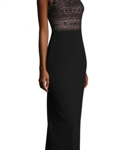 Formal Gowns Adrianna Papell - AP1E203663 Beaded Jewel Sheath Dress